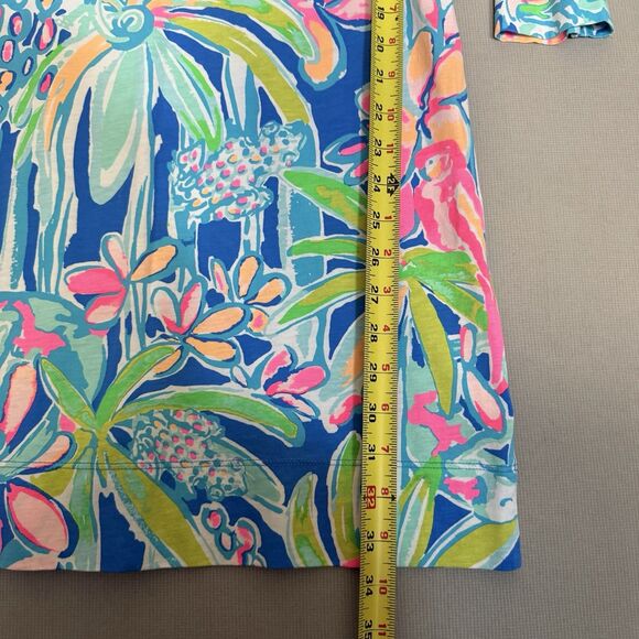 Lilly Pulitzer Marlowe Dress Small Pop Up Jungle Hoppin Lapis Blue Ltd Ed Print - Picture 5 of 6